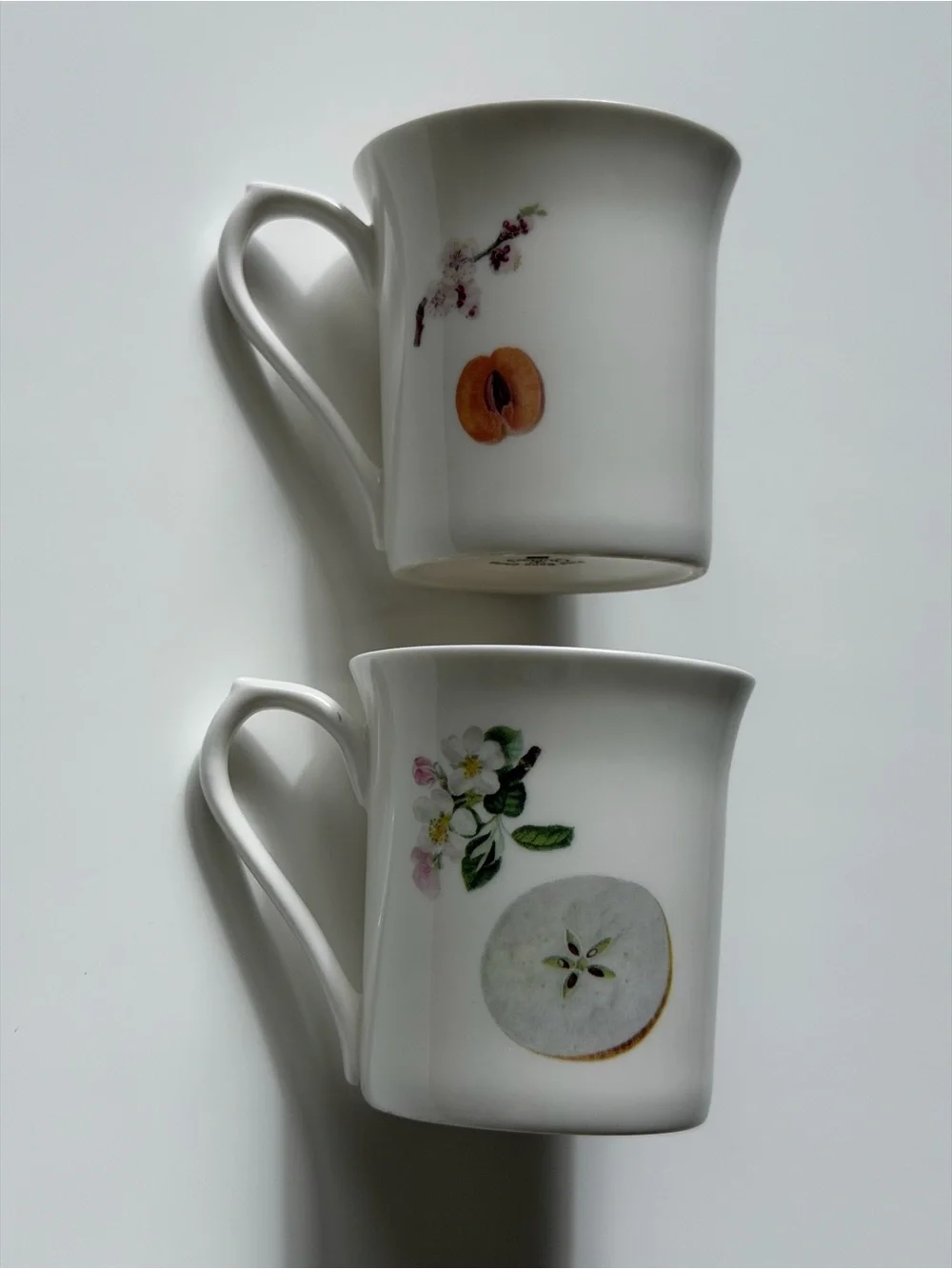 Queen’s Hooker’s Fruit Apple & Peach Fine Bone China Coffee Mugs - Set Of 2